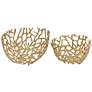 Modern Nest Gold Metal Decorative Bowls Set of 2