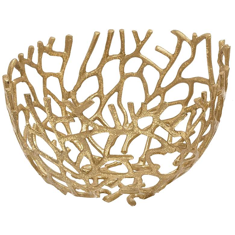 Image 2 Modern Nest Gold Metal Decorative Bowls Set of 2 more views