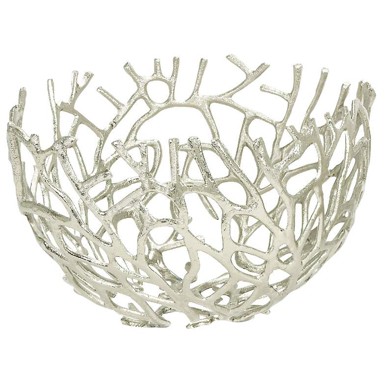 Image 3 Modern Nest Silver Metal Decorative Bowls Set of 2 more views