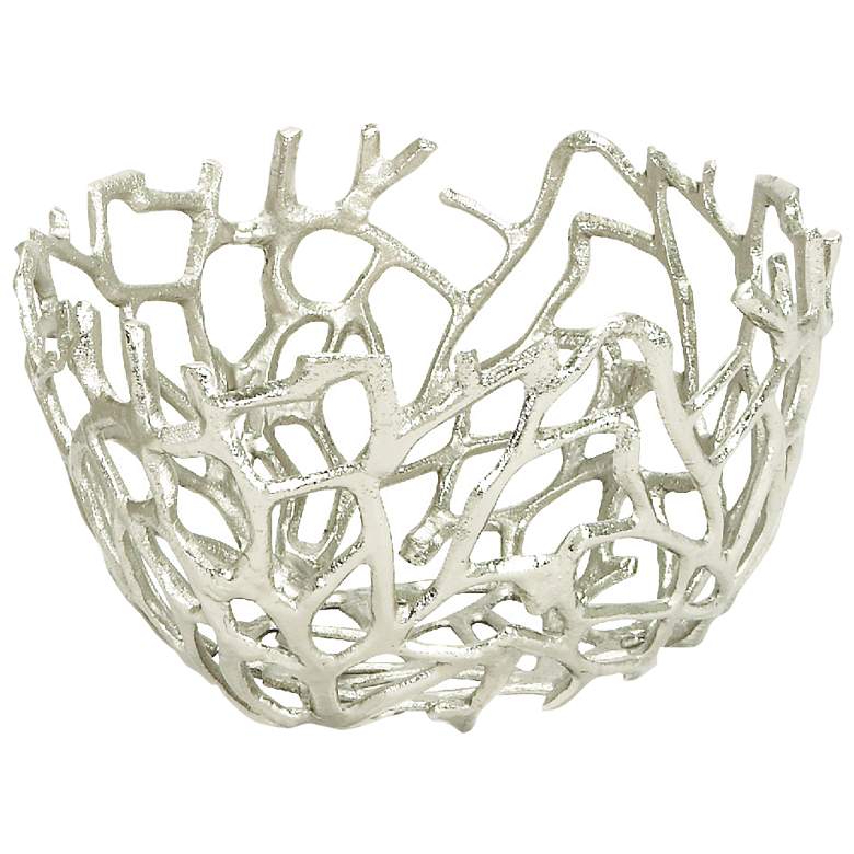 Image 4 Modern Nest Silver Metal Decorative Bowls Set of 2 more views