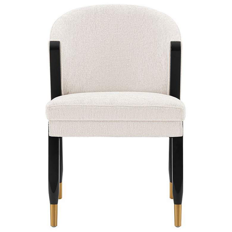 Image 1 Modern Ola Chenille Dining Chair in Cream