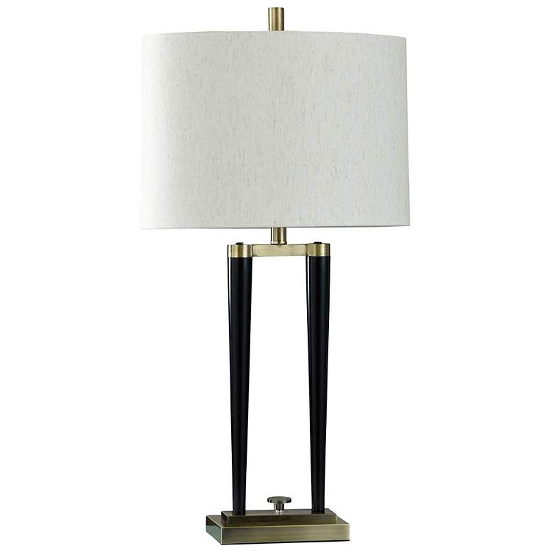 Image 2 Modern Open Design 34" Black Deco Table Lamp more views