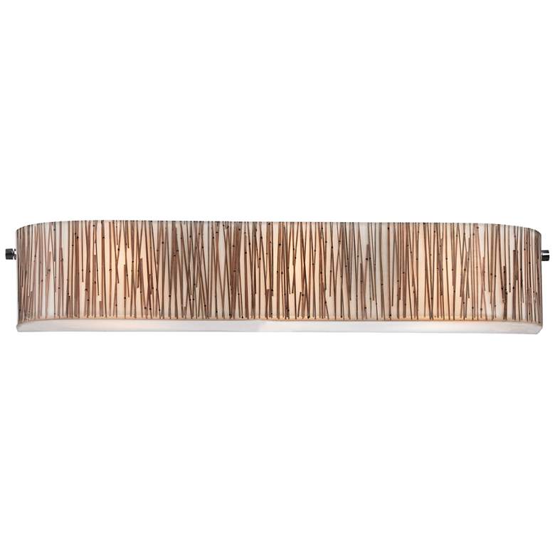 Image 1 Modern Organics 29" Wide Chrome Bamboo Stems Bath Light