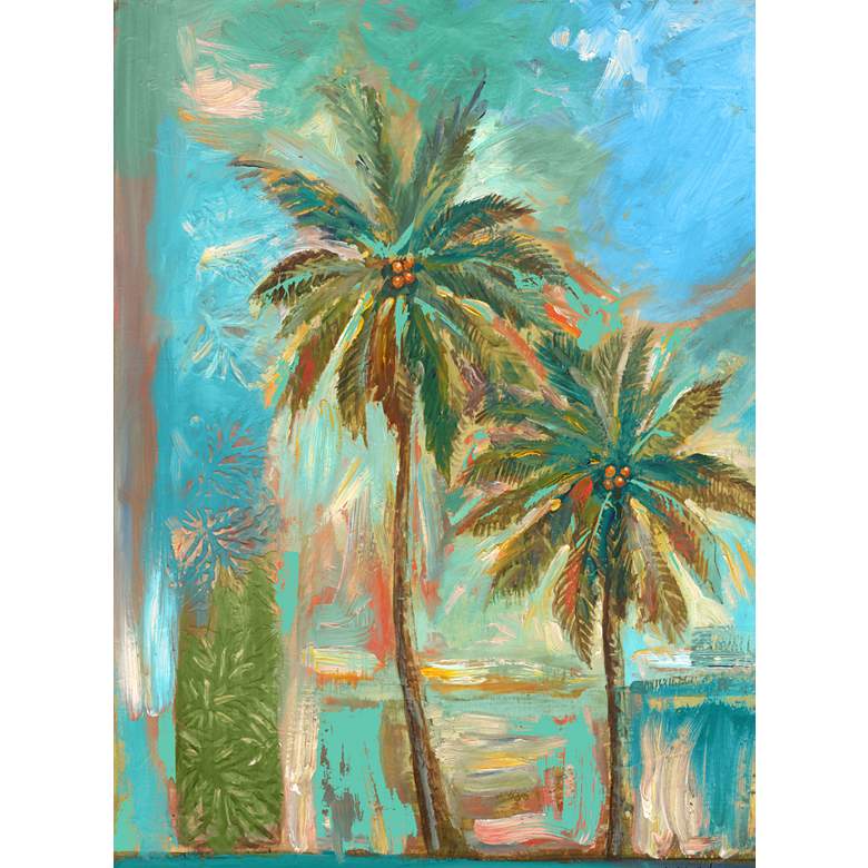 Image 1 Modern Palms #1 40" High All-Weather Outdoor Canvas Wall Art
