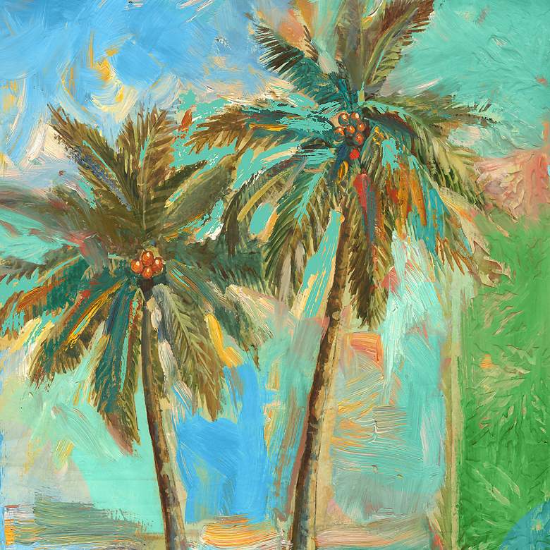 Image 2 Modern Palms #2 40" High All-Weather Outdoor Canvas Wall Art more views