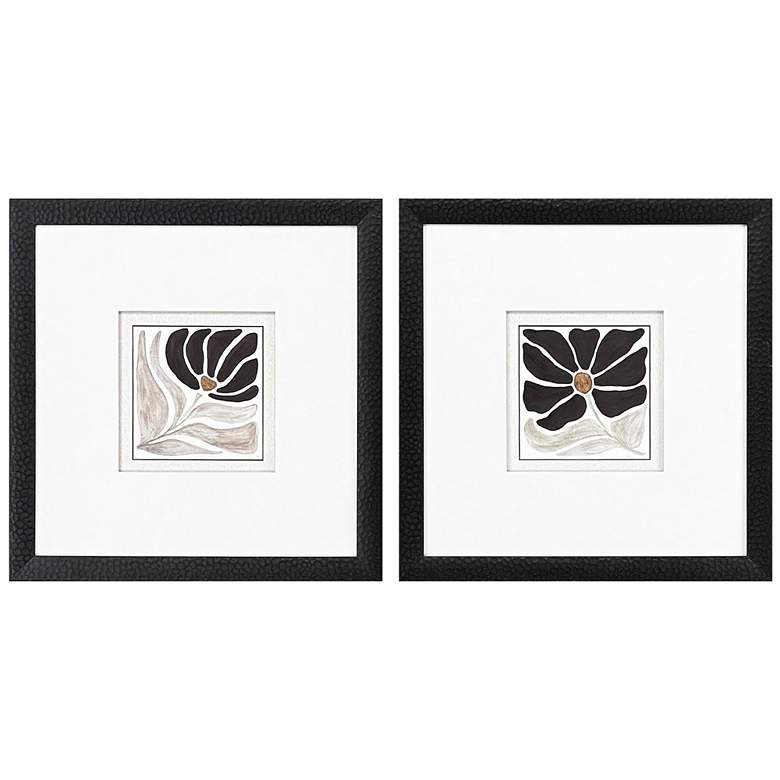 Image 1 Modern Petals 23"W x 23"H Framed Wall Art Set of 2