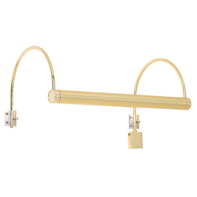 Image 1 Modern Polished Brass 16 inch Wide Picture Light