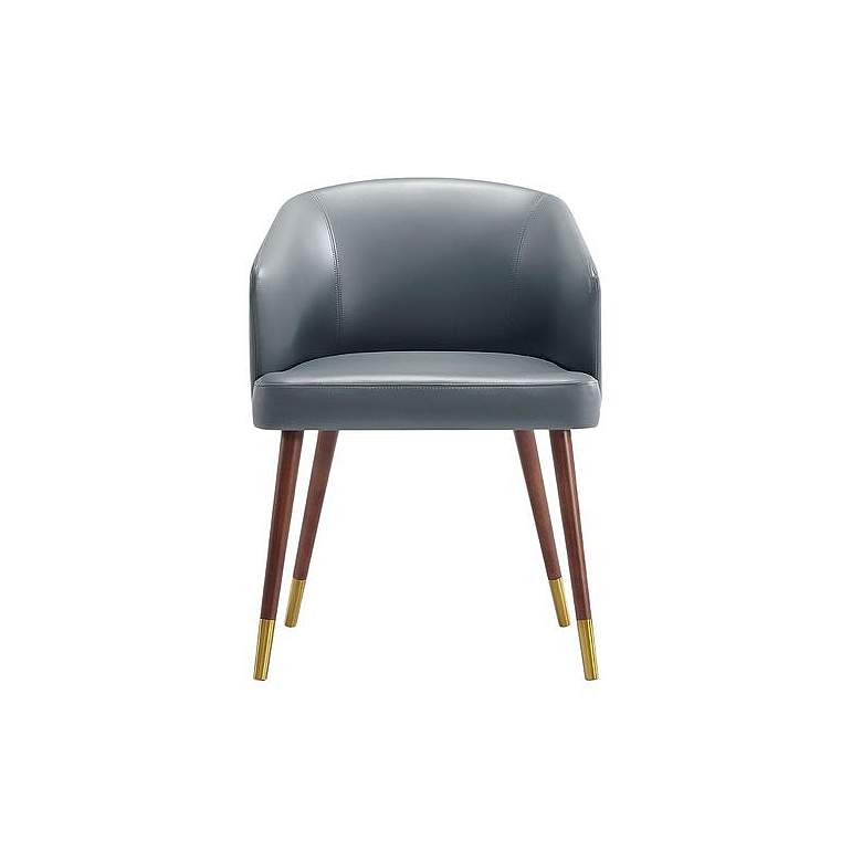Image 1 Modern Reeva Dining Chair in Walnut and Graphite Grey Leatherette
