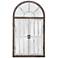 Modern Reflection Wood and White 26" x 45" Arch Wall Mirror