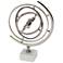 Modern Reflections 13" High Silver Armillary Sphere Modern Sculpture