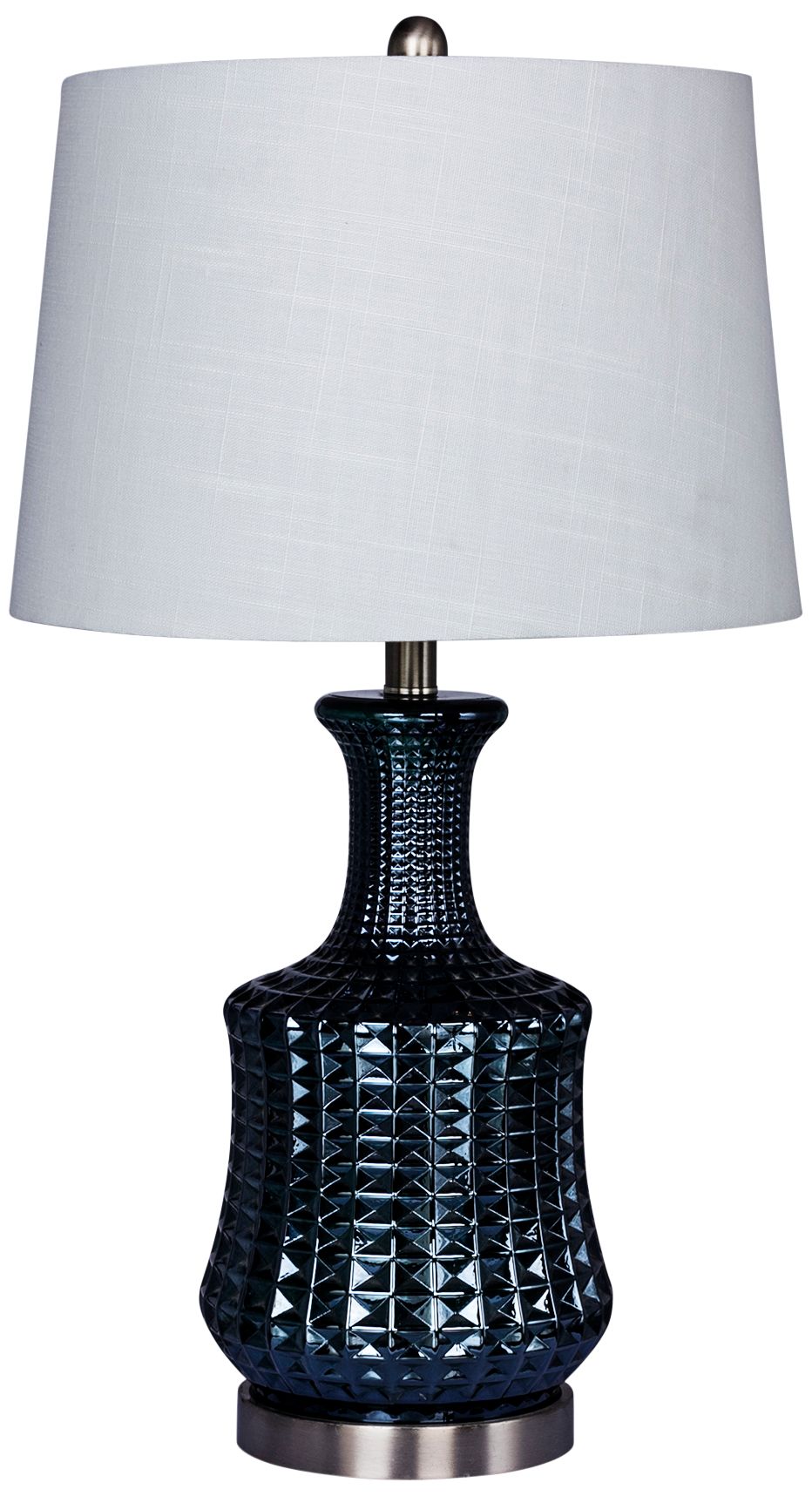 dark blue glass lamp