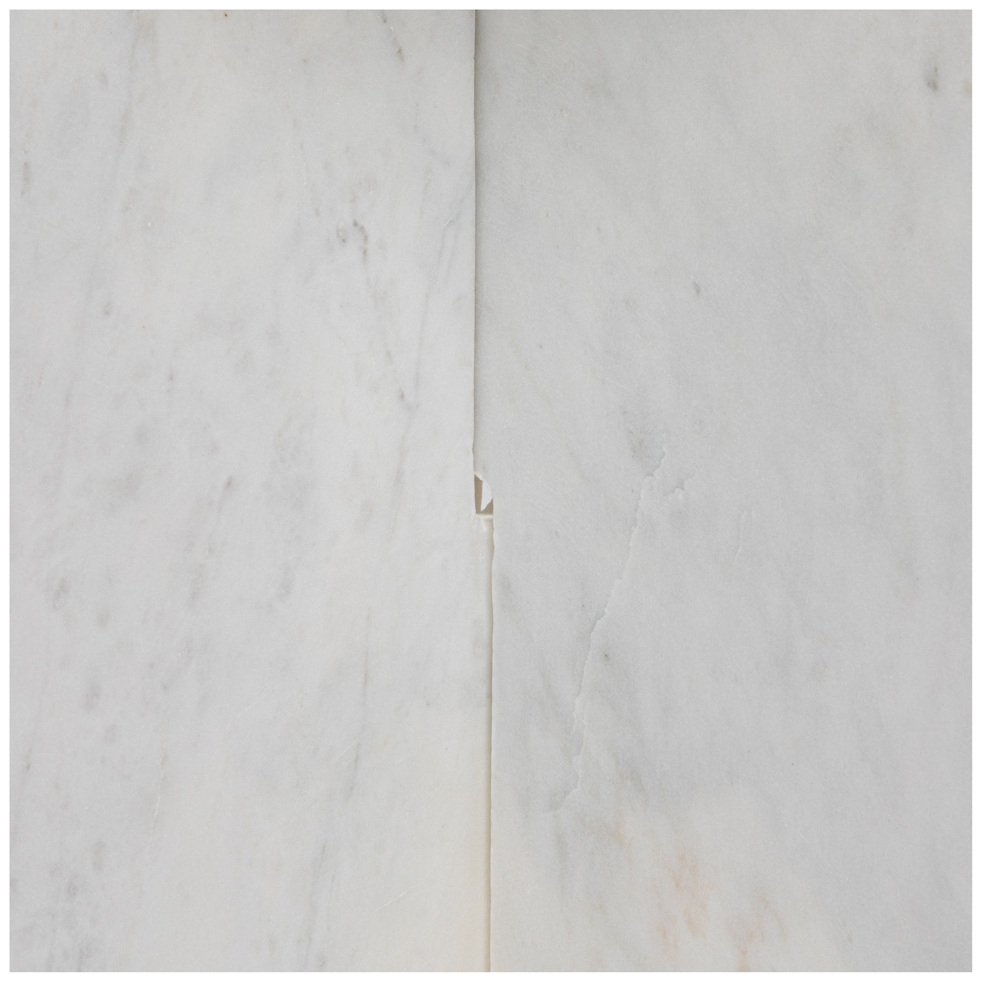 Image 5 Modern Sculptural Marble Table with Interlocking Base, White more views