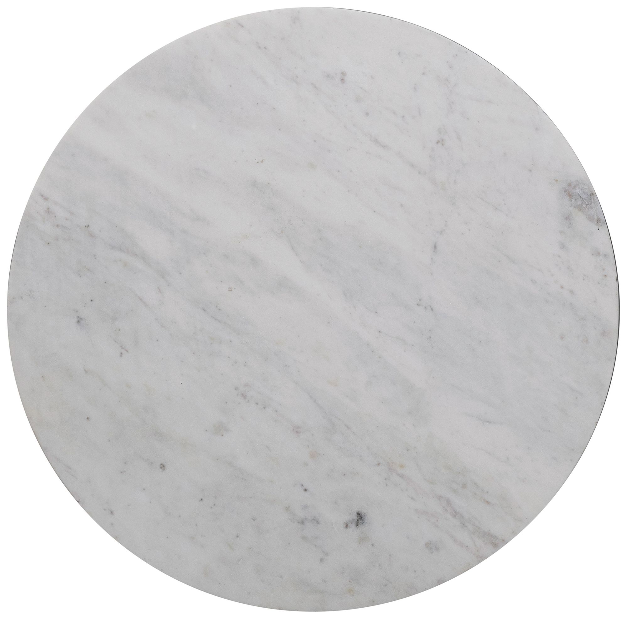 Modern Sculptural Marble Table with Interlocking Base, White