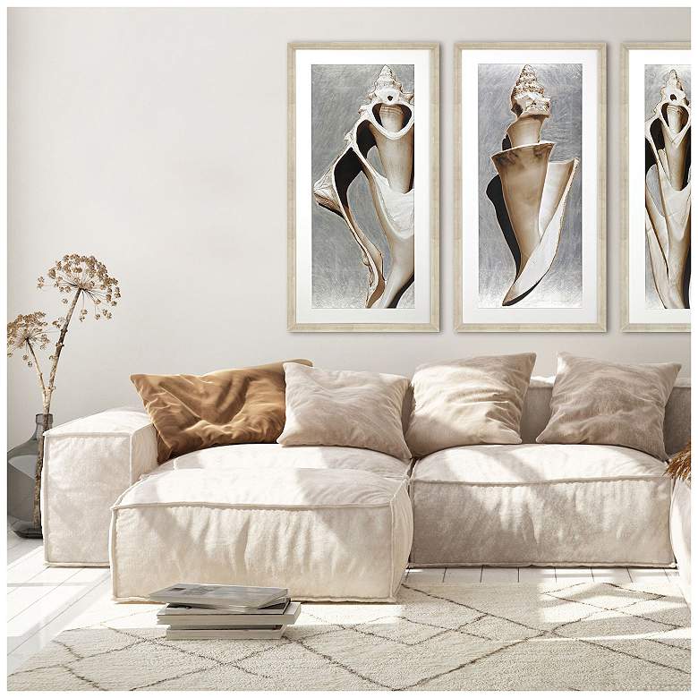 Image 4 Modern Shell I 26"W x 51"H Framed Art more views