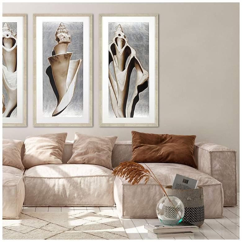 Image 4 Modern Shell II 26"W x 51"H Framed Art more views