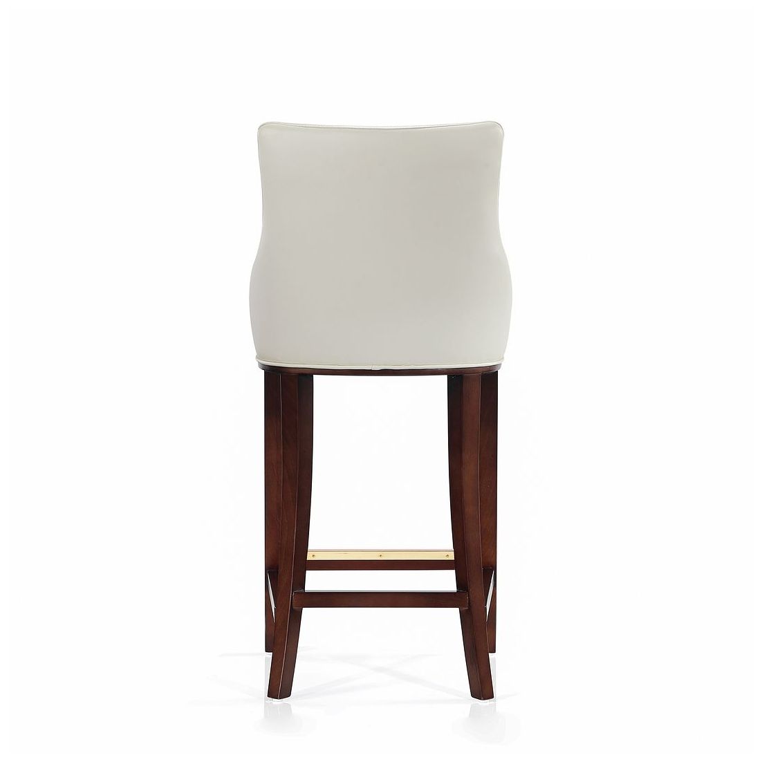 Image 6 Modern Shubert Barstool Upholstered in Ivory Leatherette more views