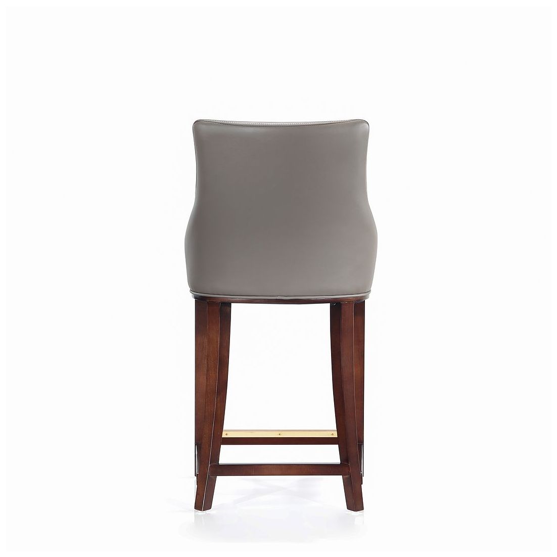 Image 6 Modern Shubert Counter Stool Upholstered in Dark Taupe Leatherette more views