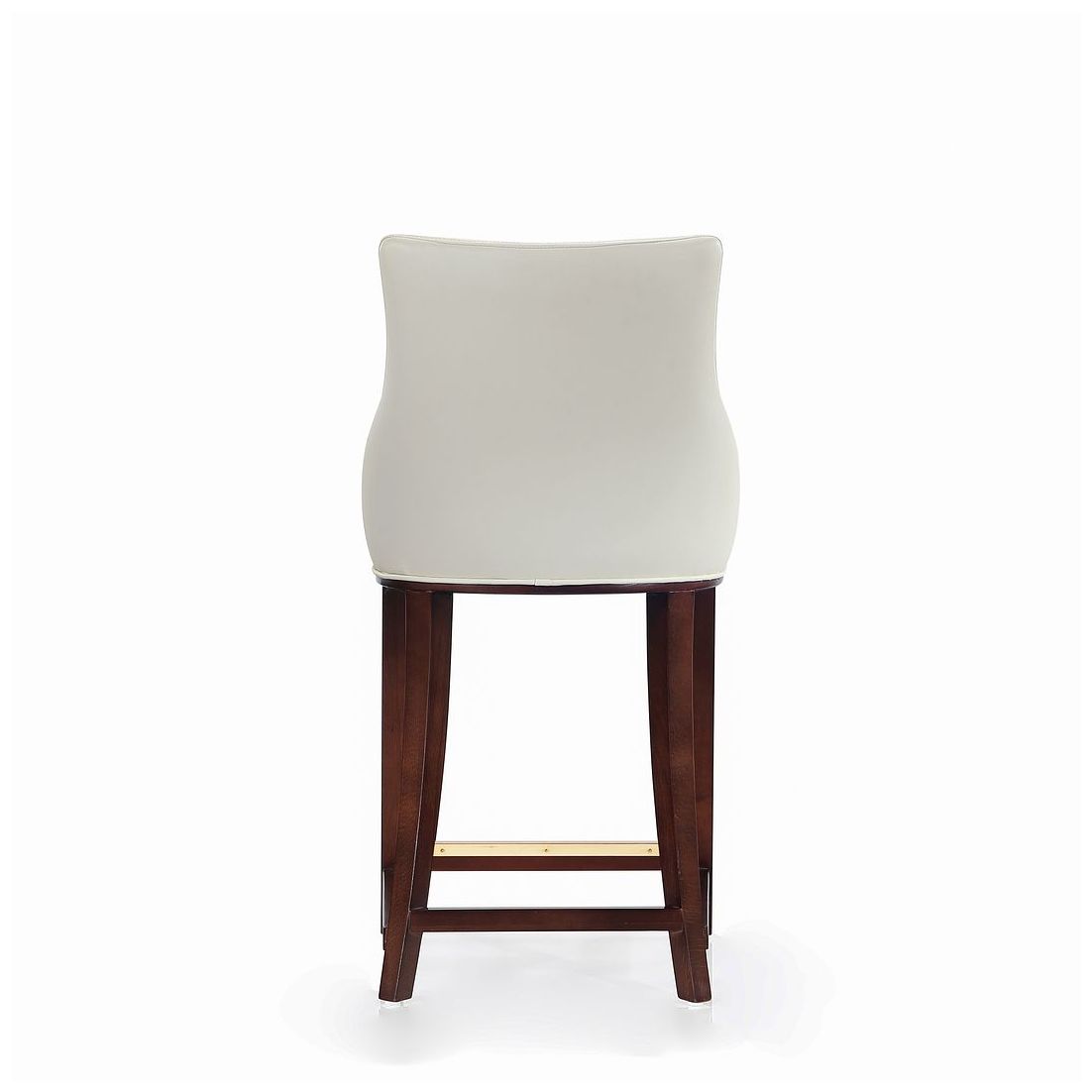 Image 6 Modern Shubert Counter Stool Upholstered in Ivory Leatherette more views