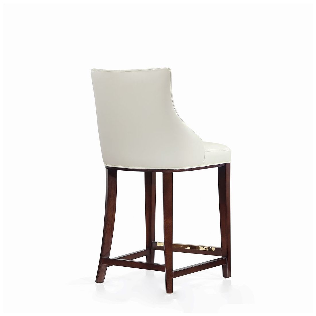 Image 7 Modern Shubert Counter Stool Upholstered in Ivory Leatherette more views
