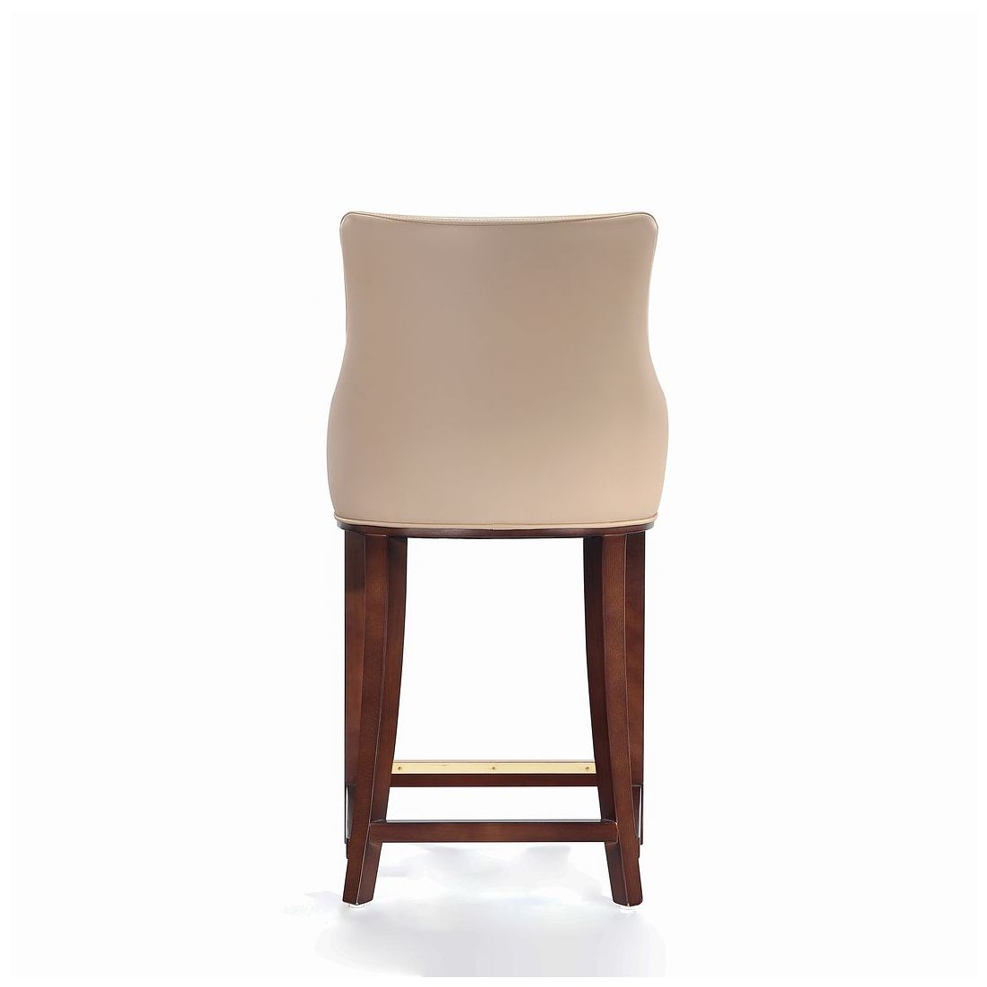 Image 6 Modern Shubert Counter Stool Upholstered in Tan Leatherette more views