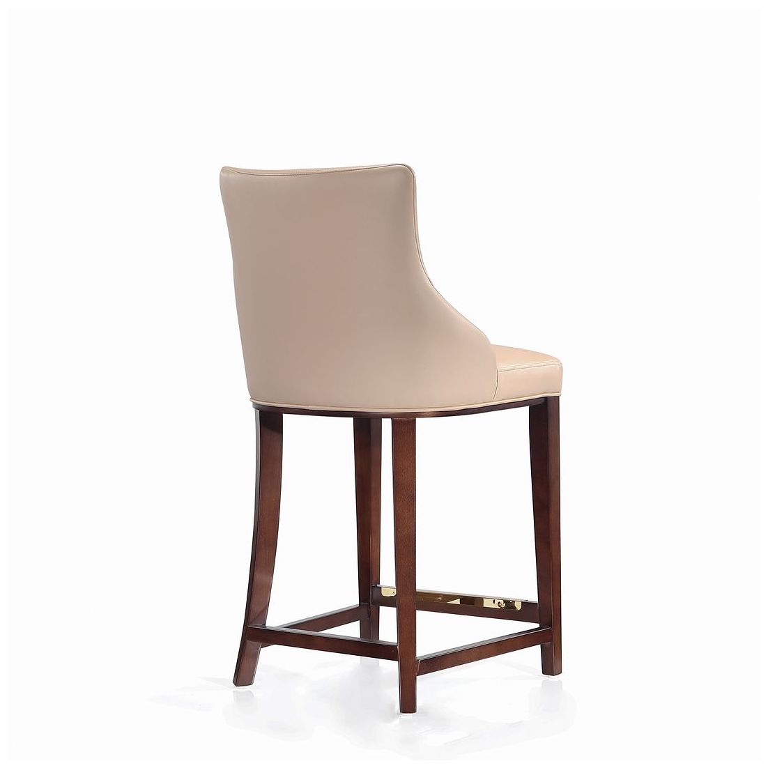 Image 7 Modern Shubert Counter Stool Upholstered in Tan Leatherette more views
