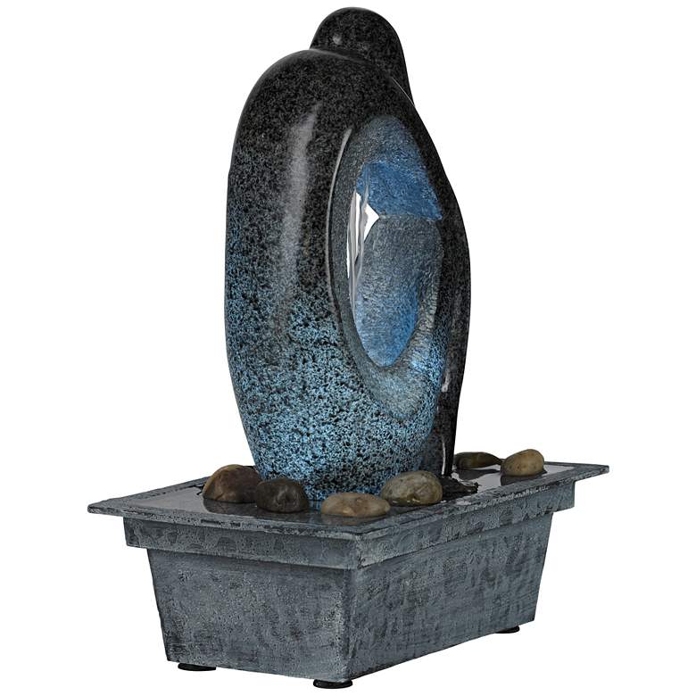 Image 6 Modern Silhouette 10" High LED Tabletop Fountain more views