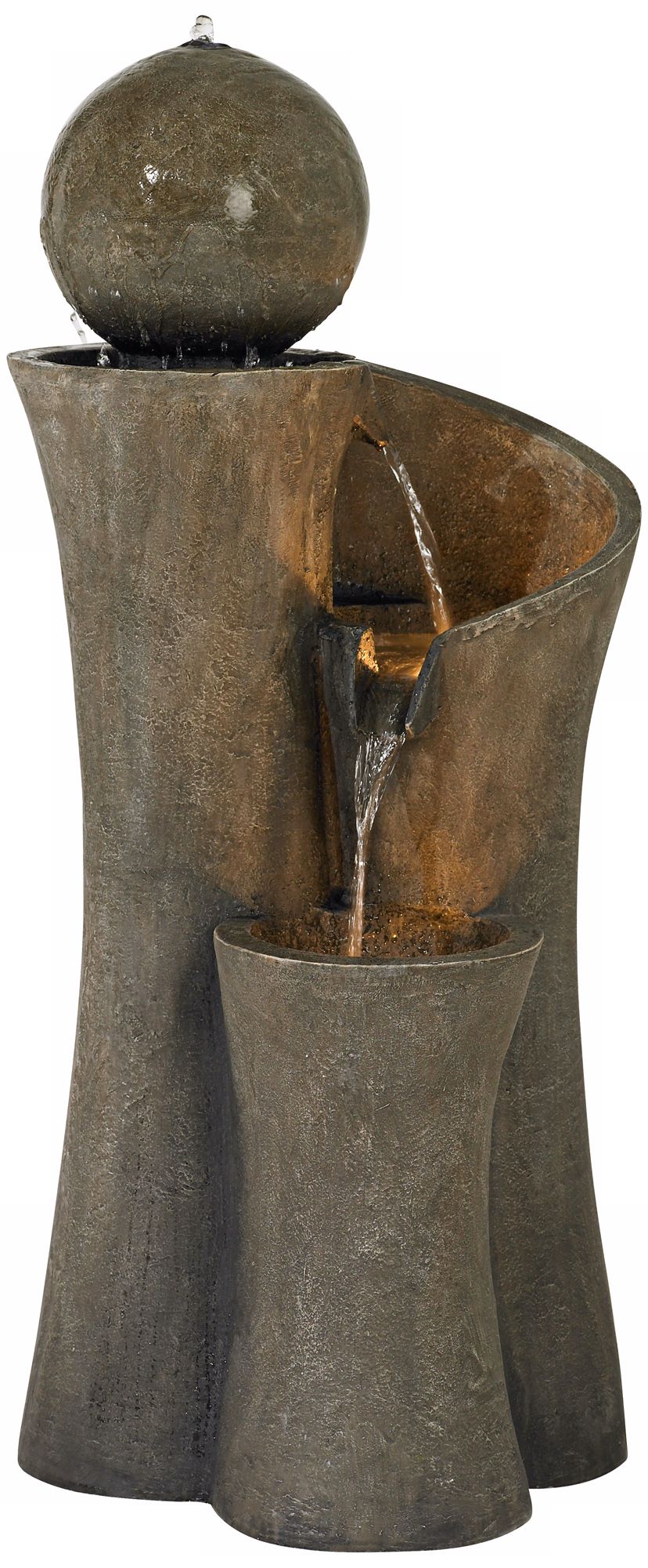 Watch A Video About the Modern Sphere Curve Cascading LED Fountain