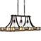 Modern Squares 36" Wide Bronze Kitchen Island Light Pendant