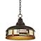 Modern Squares Benson 15" Wide Bronze Pendant Light