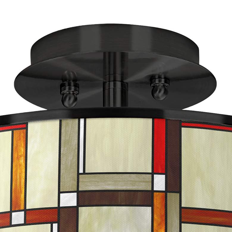 Image 2 Modern Squares Black 14 inch Wide Ceiling Light more views