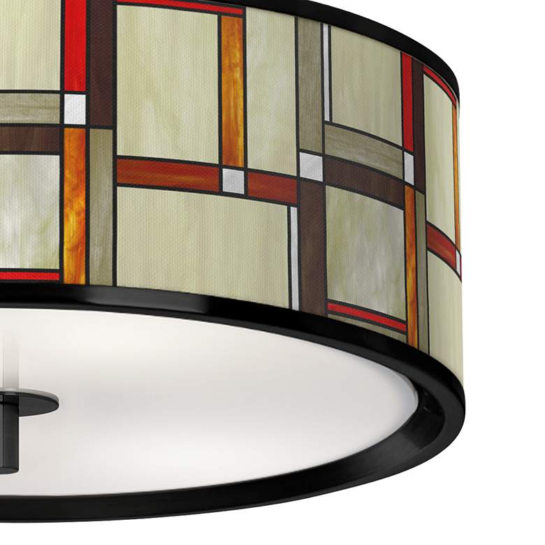 Image 3 Modern Squares Black 14 inch Wide Ceiling Light more views