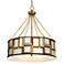 Modern Squares Dana Antique Brass Pendant Light