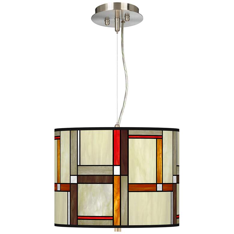 Image 1 Modern Squares Giclee 13 1/2 inch Wide Pendant Chandelier