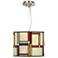 Modern Squares Giclee 13 1/2" Wide Pendant Chandelier