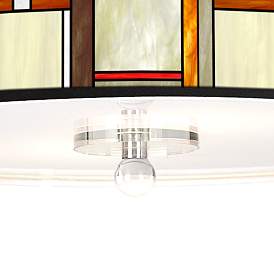 Image3 of Modern Squares Giclee 16" Wide Semi-Flush Ceiling Light more views