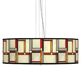 Image1 of Modern Squares Giclee 24" Wide 4-Light Pendant Chandelier