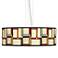 Modern Squares Giclee 24" Wide 4-Light Pendant Chandelier