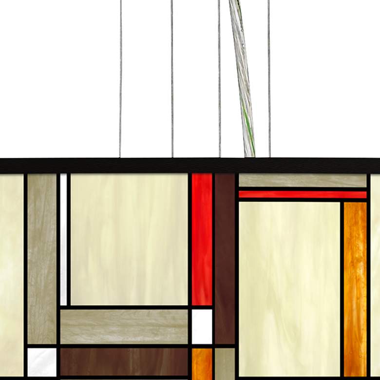 Image 2 Modern Squares Giclee 24" Wide 4-Light Pendant Chandelier more views
