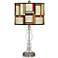 Modern Squares Giclee Apothecary Clear Glass Table Lamp