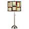 Modern Squares Giclee Brushed Nickel Table Lamp