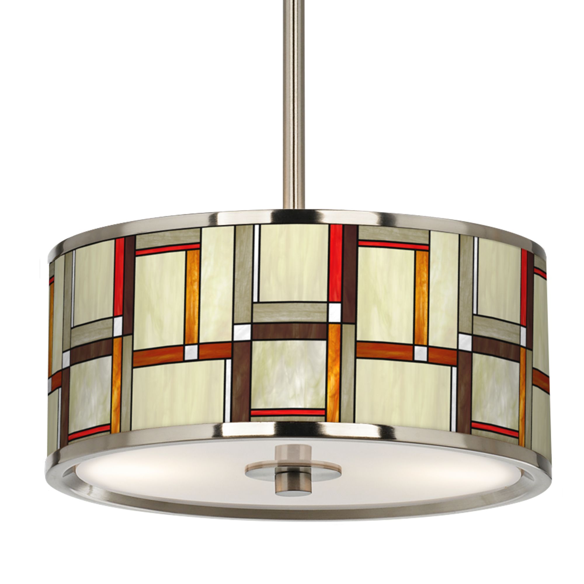 Image 3 Modern Squares Giclee Glow 10 1/4" Wide Pendant Light more views