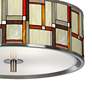 Modern Squares Giclee Glow 14" Wide Ceiling Light
