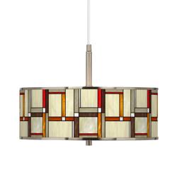 Modern Squares Giclee Glow 16&quot; Wide Pendant Light