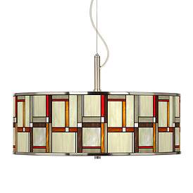 Image1 of Modern Squares Giclee Glow 20" Wide Pendant Light