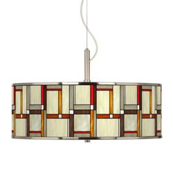 Modern Squares Giclee Glow 20&quot; Wide Pendant Light