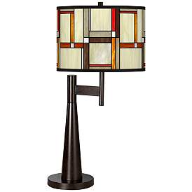Image1 of Modern Squares Giclee Novo Table Lamp