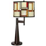 Modern Squares Giclee Novo Table Lamp