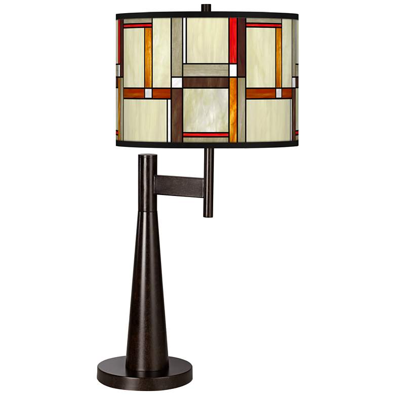 Image 1 Modern Squares Giclee Novo Table Lamp