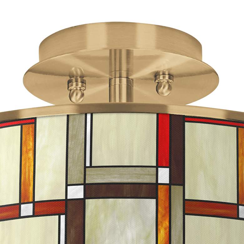 Image 2 Modern Squares Gold 14" Wide Ceiling Light more views