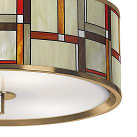 Image3 of Modern Squares Gold 14" Wide Ceiling Light more views
